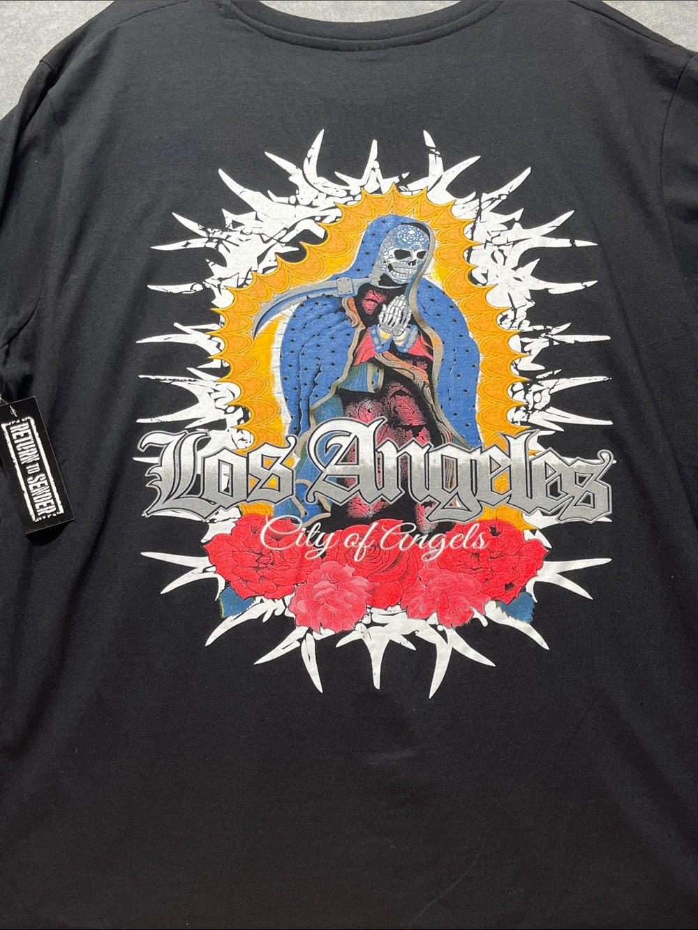 Return to Sender Los Angeles City of Angels Graphic Tee Black XXL NWT